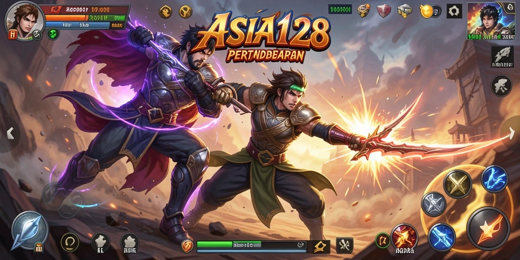 Gameplay mendebarkan dari ASIA128 yang menghadirkan pertarungan intens.