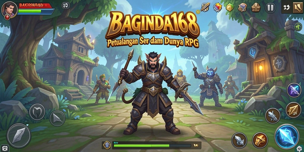 Screenshot utama BAGINDA168 menampilkan aksi seru dalam gameplay RPG.