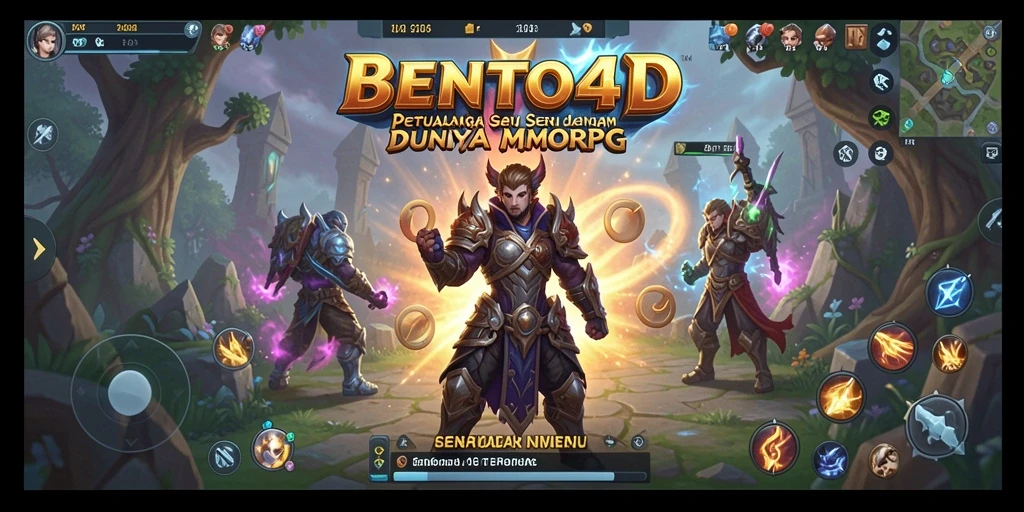 Tampilan gameplay BENTO4D yang menarik dan penuh aksi MMORPG.