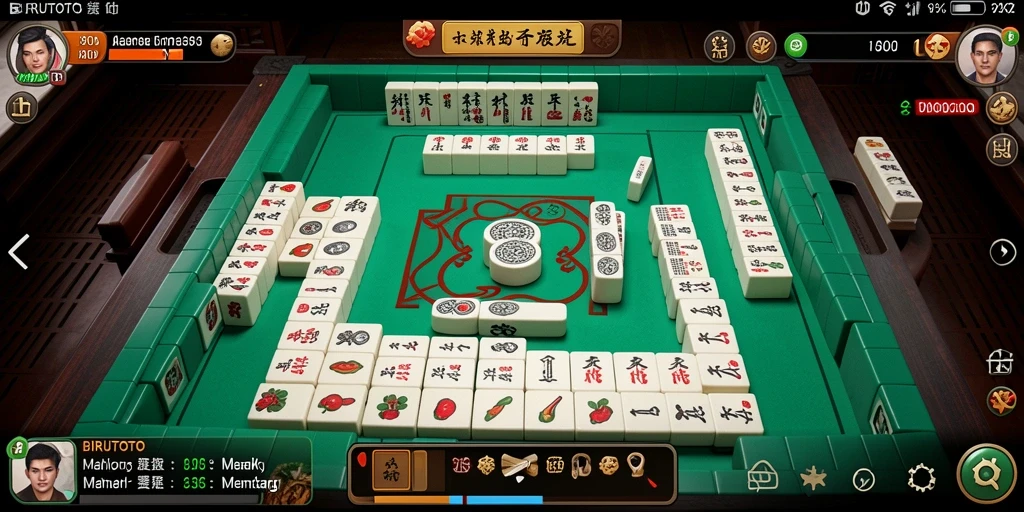 Screenshot BIRUTOTO menunjukkan suasana permainan Mahjong yang seru.