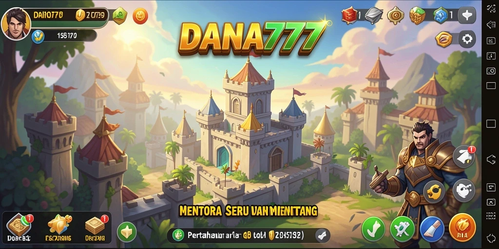 Screenshot DANA777 menunjukkan aksi seru dalam permainan Tower Defense.