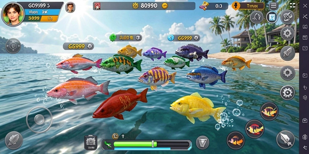 Gameplay seru dari permainan Tembak Ikan GG999.
