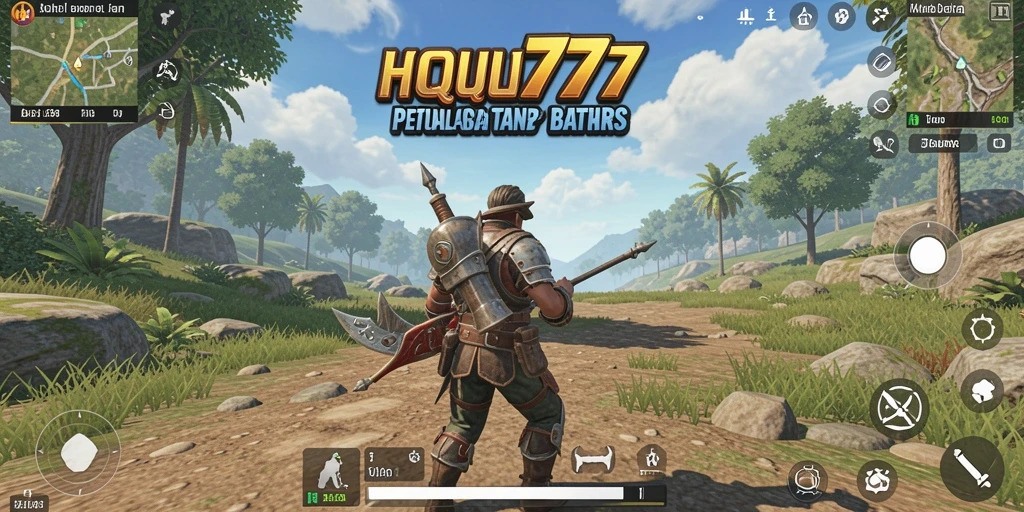 Screenshot dari gameplay HQ777 yang menampilkan eksplorasi dunia terbuka.