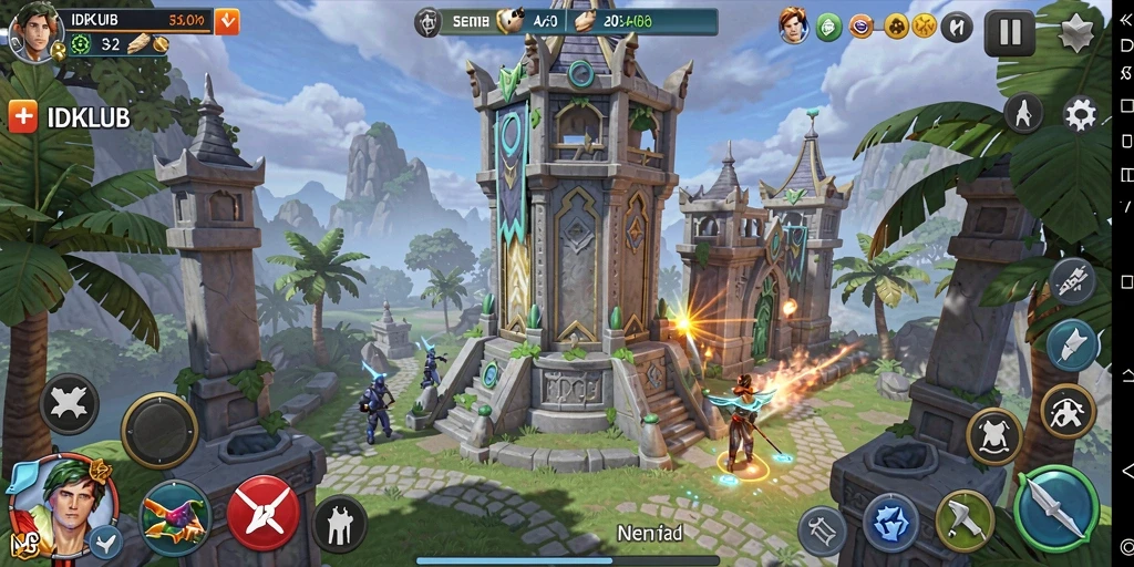 Tampilkan gameplay seru dari IDKLUB Tower Defense.