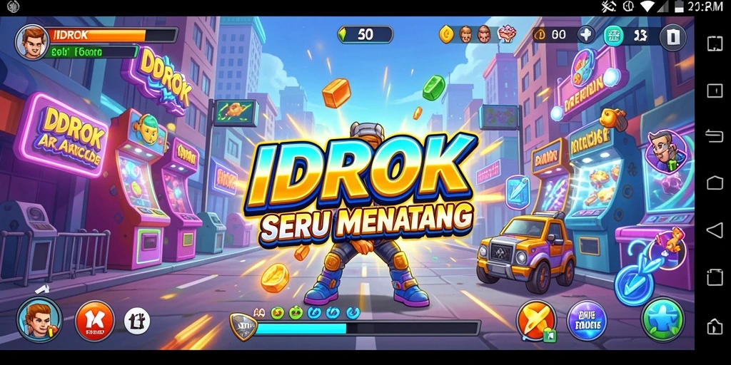 Screenshot gameplay seru dari IDROK yang menunjukkan aksi mendebarkan di Arcade.