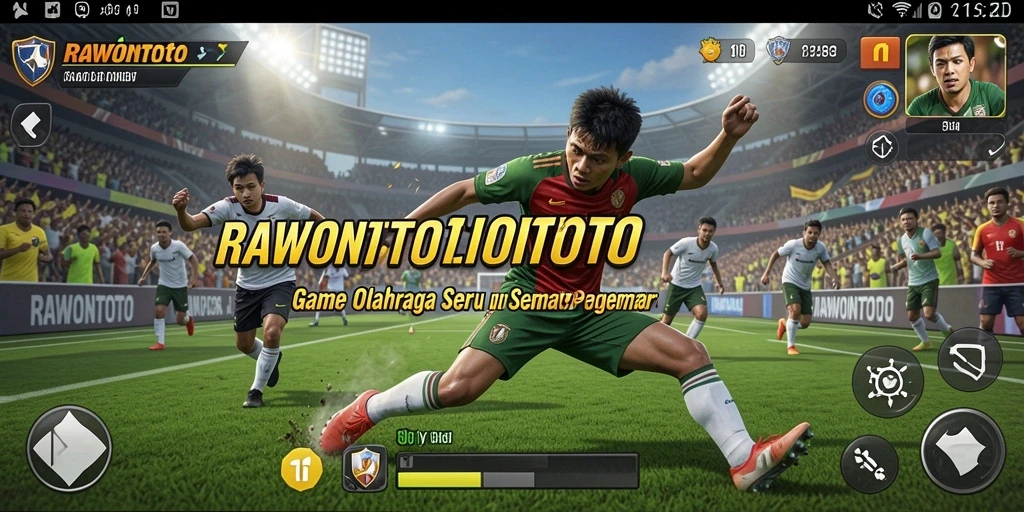 Screenshot gameplay RAWONTOTO yang menunjukkan aksi pertandingan seru.