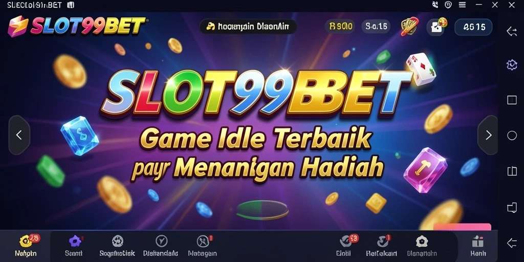 Tampilan gameplay SLOT99BET dengan mesin slot yang berkilau dan menarik.
