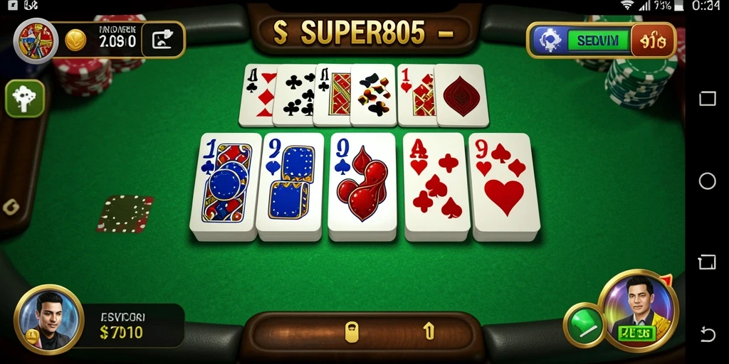 Screenshot gameplay <strong>SUPER805</strong> dengan suasana Domino yang seru.