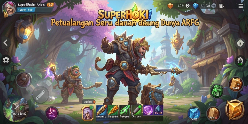 Tampilan gameplay seru dan aksi mendebarkan di SUPERHOKI.