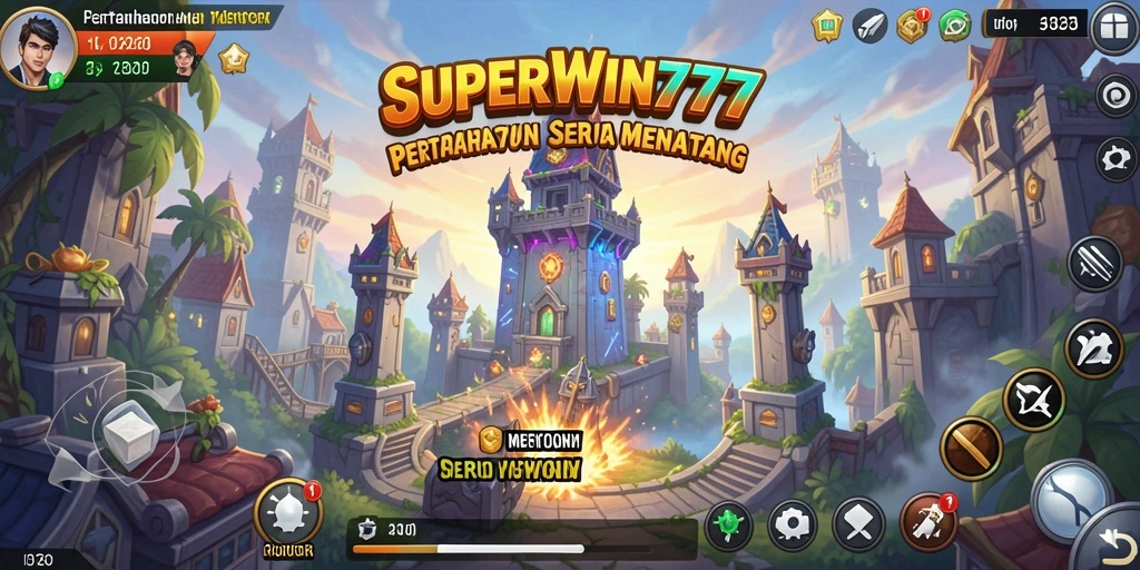 Gameplay mendebarkan dalam SUPERWIN777 saat melawan gelombang musuh.