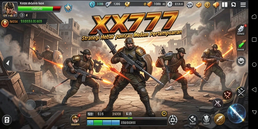 Screenshot utama XXX777 menampilkan aksi pertempuran yang mendebarkan.